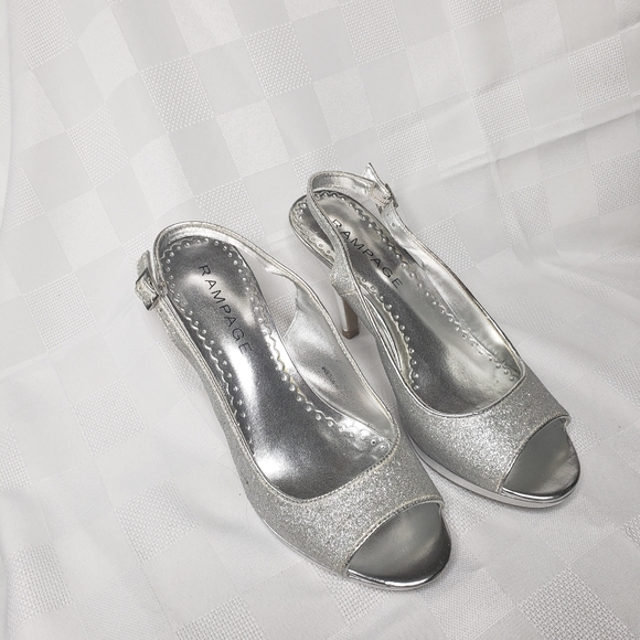 Fancy Silver Sparkly Heels - Picture 5 of 5